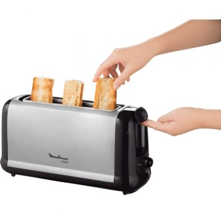 Moulinex Subito Select LS260800 Tostador de ranura larga, 1000W, Acero inoxidable y Negro Moulinex Subito Select LS260800 Tostador de ranura larga, 1000W, Acero inoxidable y Negro